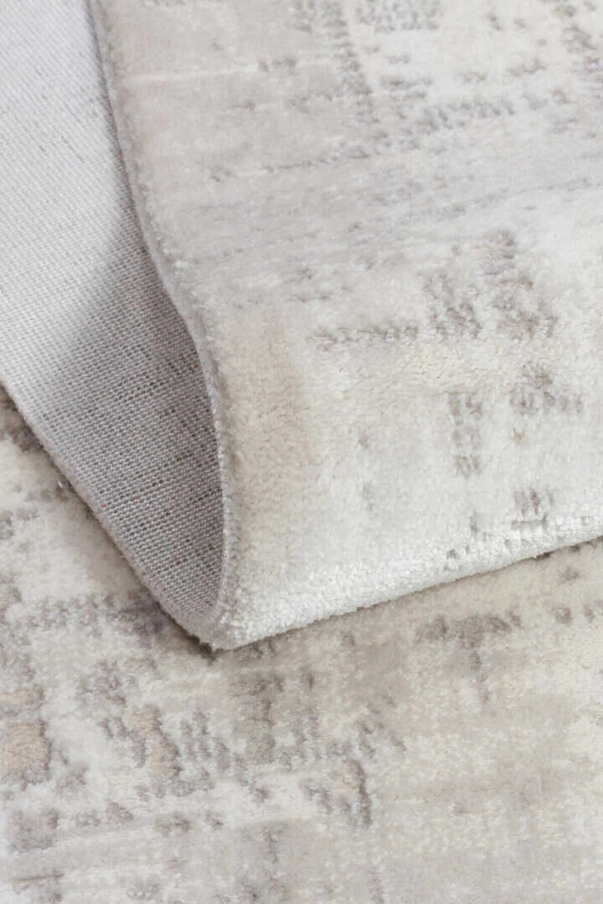 Arvessa MD01 Krem Gri Soyut Desenli Polyester Halı - Görsel 1