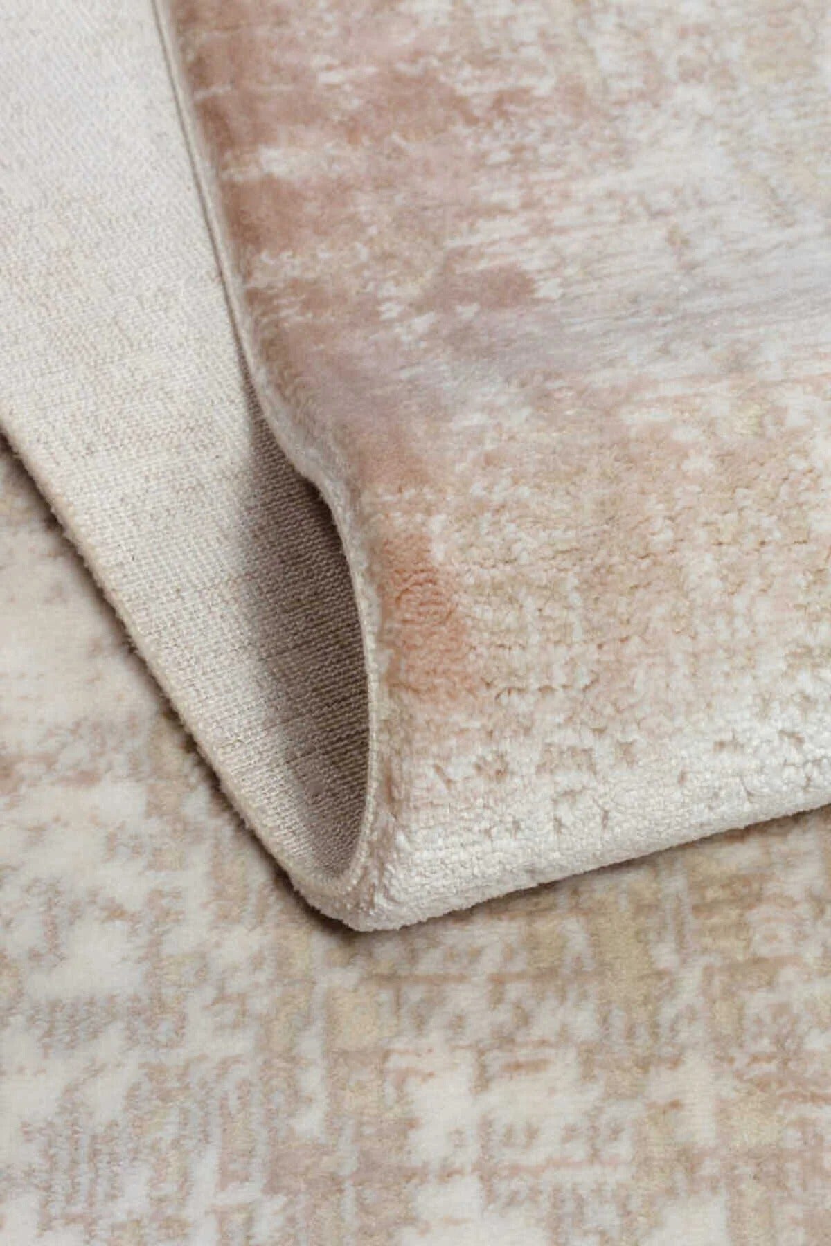 Arvessa MD02 Krem Gri Bej Soyut Desenli Polyester Halı - Görsel 3