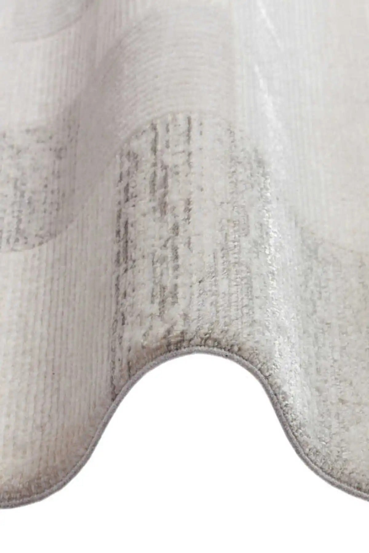 Arvessa MD06 Krem Gri Kare Desenli Polyester Halı - Görsel 4