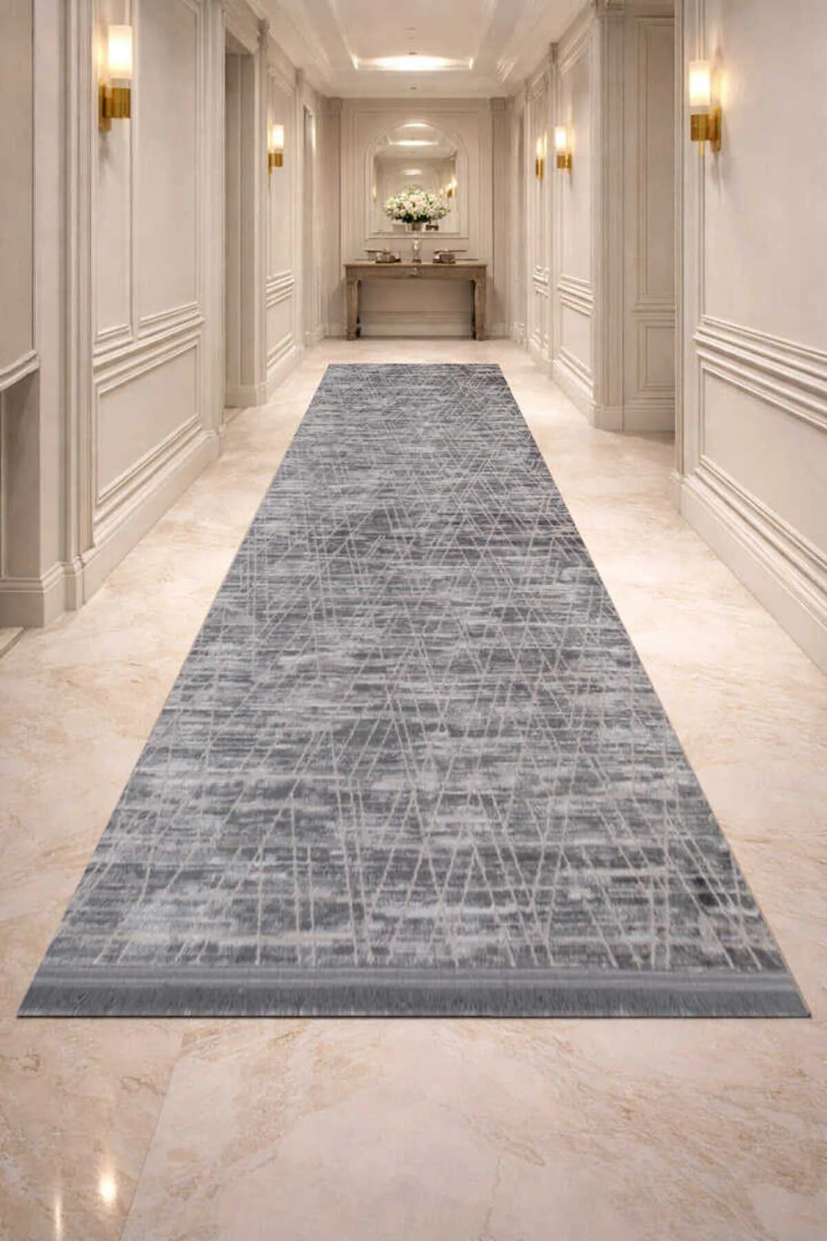 Avenza NR05 Gri Geometrik Desenli Akrilik Halı - Görsel 3