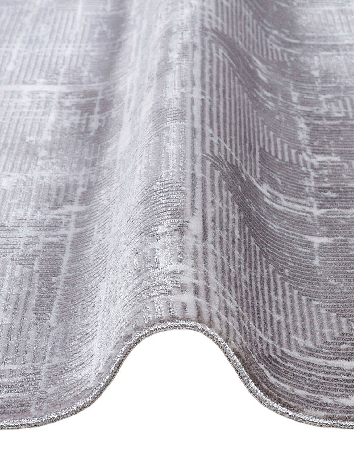 Zunara PM03 Gri Ekru Geometrik Desenli Halı - Görsel 4