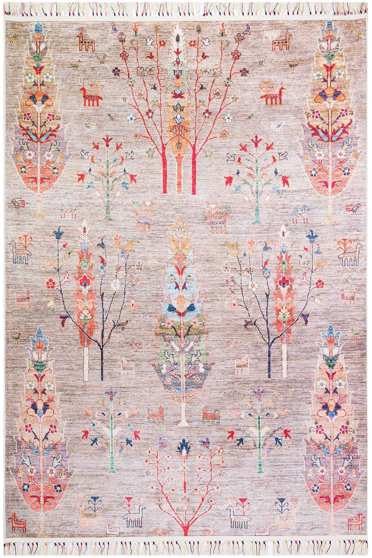 TD1119-00 Pastel Doğa Motifli Yıkanabilir Dijital Baskı Halı — Görsel 2