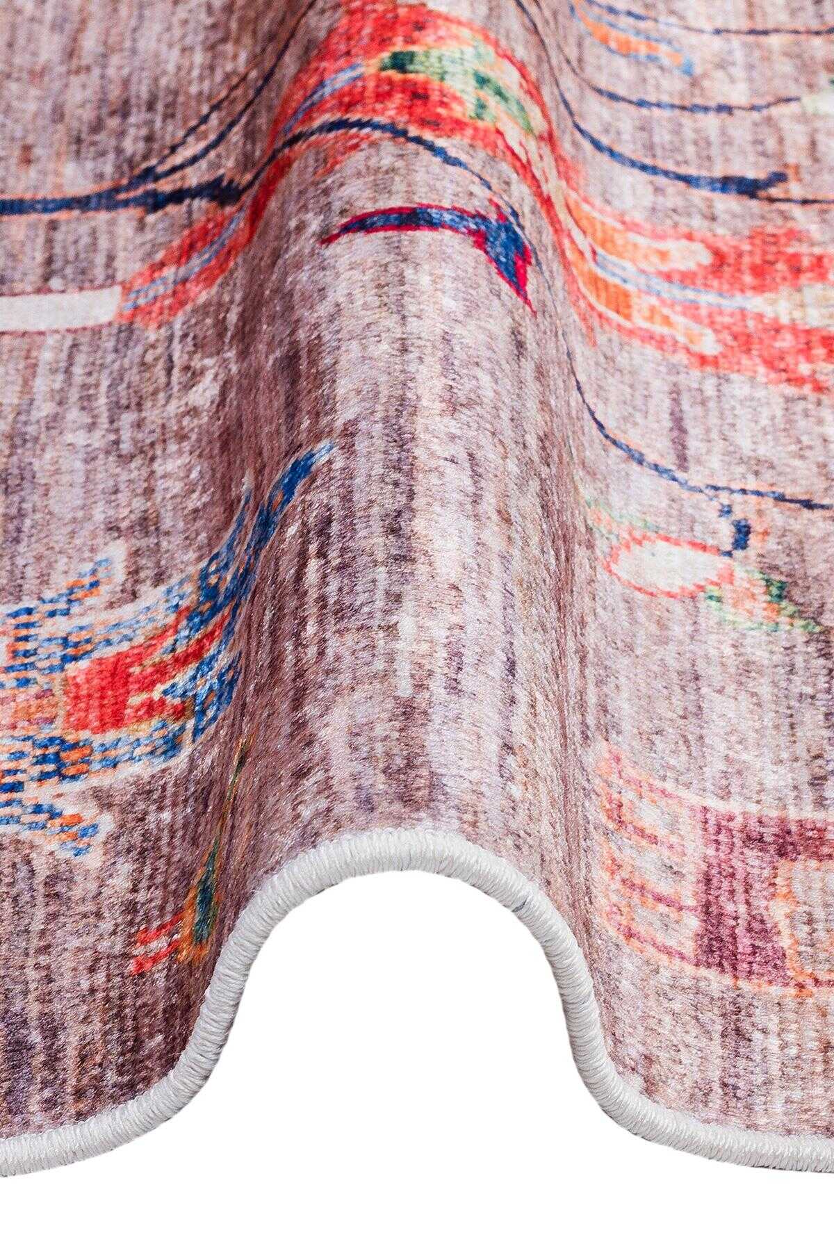 TD1119-00 Pastel Doğa Motifli Yıkanabilir Dijital Baskı Halı — Görsel 4
