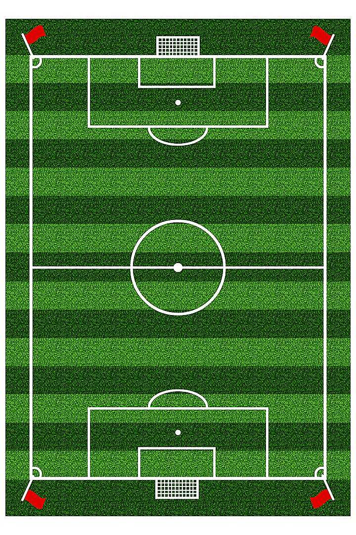 TD2201-00 Yeşil Futbol Sahası Desenli Yıkanabilir Dijital Baskı Çocuk Halısı — Görsel 2